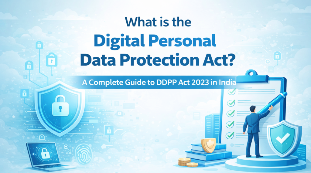 DPDP Act 2023 compliance and data protection illustration